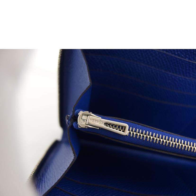 HERMES エルメス 長財布 ラウンドジップウォレット/アザップロング・クラシック/ブルー系/044088CK//T A********/Aランク/04