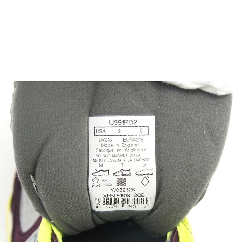 NB ニューバランス/パタ×991V2/ダークパープル/U991PD2//サイズ:UK表記8 1/2/Aランク/75