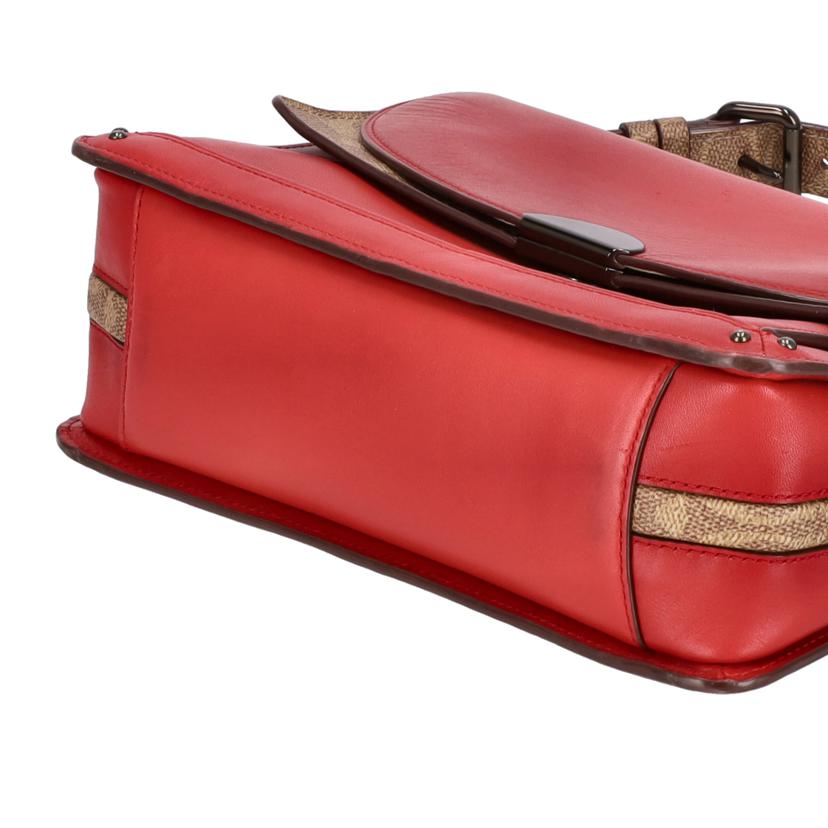 COACH コーチ/シグネチャー レッド ショルダーバッグ/76046//ABランク/70