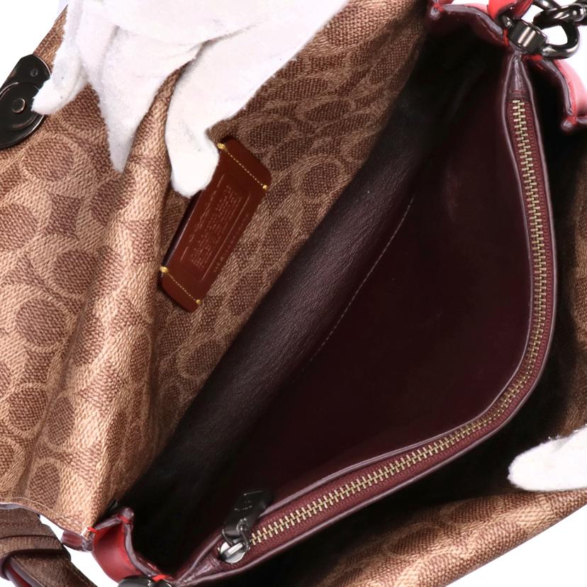 COACH コーチ/シグネチャー レッド ショルダーバッグ/76046//ABランク/70