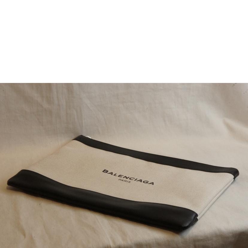 BALENCIAGA バレンシアガ/ネイビークリップクラッチバッグ/420407//Aランク/92