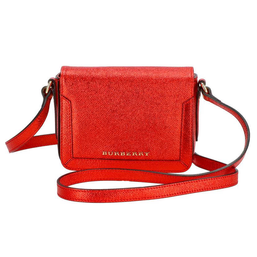 BURBERRY バーバリー/バーバリー メタリックミニショルダー/レッド//Aランク/75