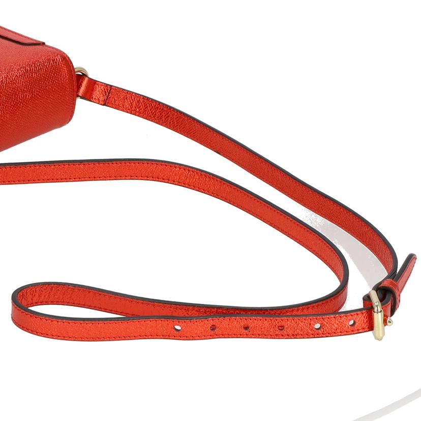 BURBERRY バーバリー/バーバリー メタリックミニショルダー/レッド//Aランク/75