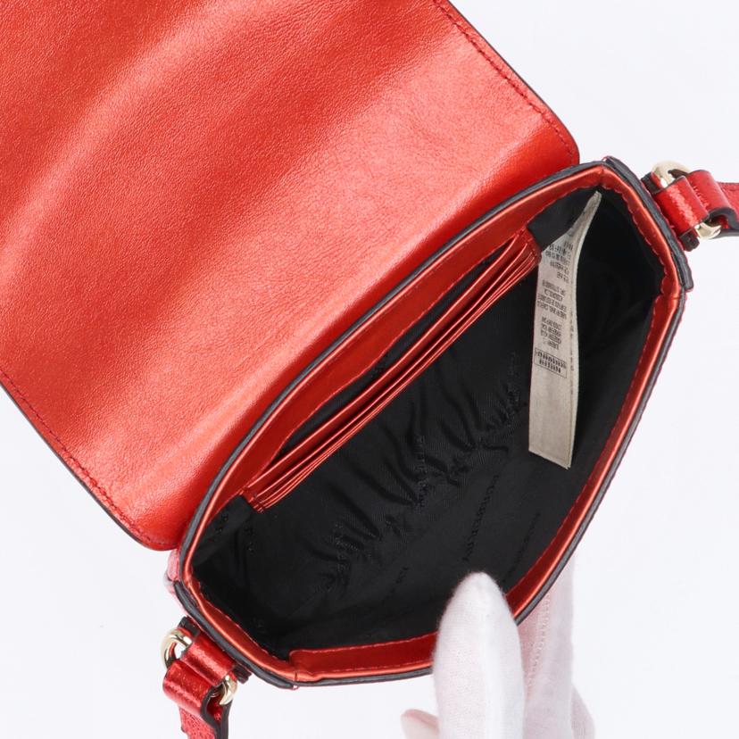 BURBERRY バーバリー/バーバリー メタリックミニショルダー/レッド//Aランク/75