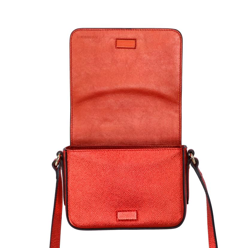 BURBERRY バーバリー/バーバリー メタリックミニショルダー/レッド//Aランク/75