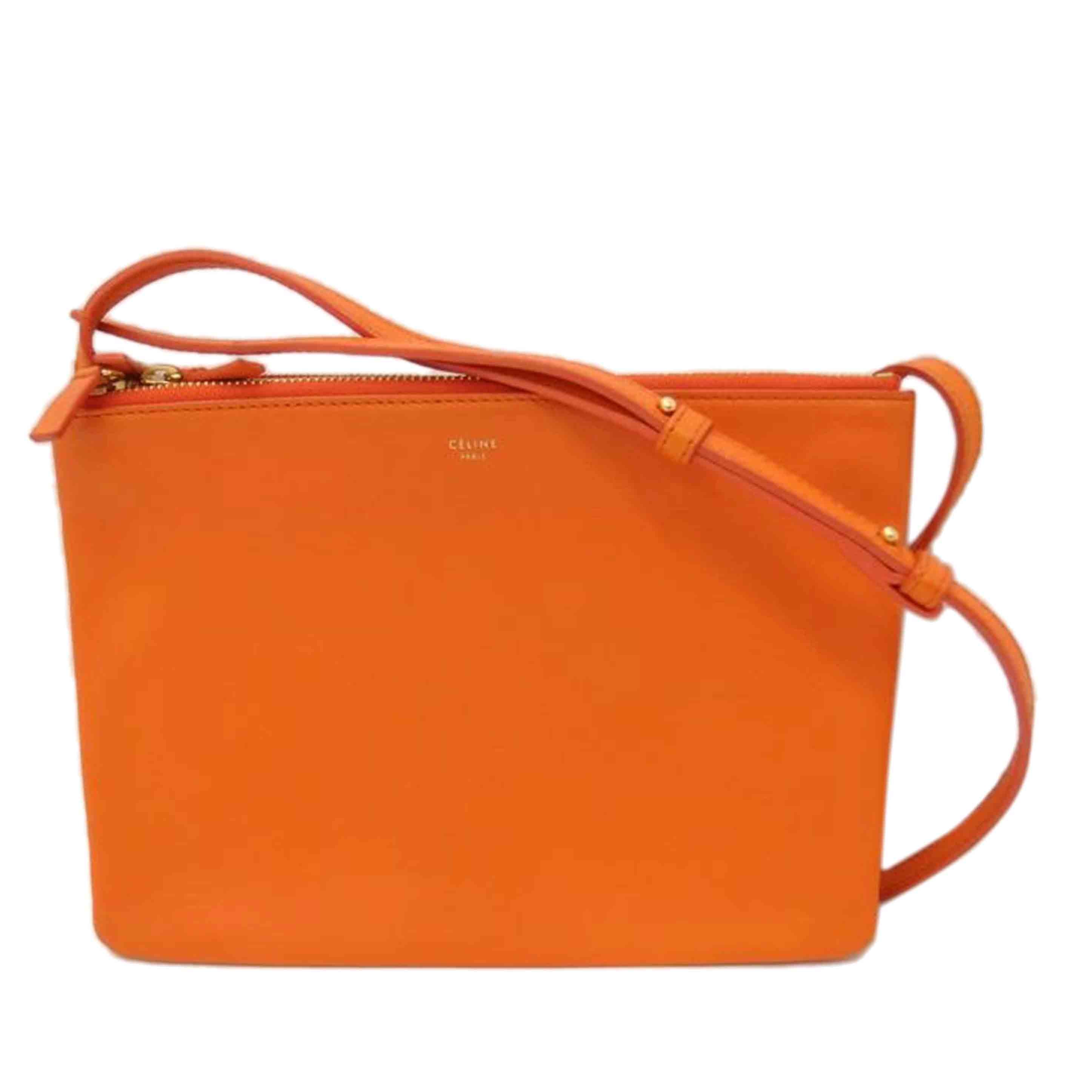 CELINE セリーヌ/トリオラージショルダー/オレンジ//CU-****/Aランク/69