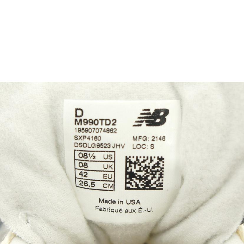 NB ニューバランス/990V2/グレー/M990TD2//サイズ:26.5cm/Aランク/75
