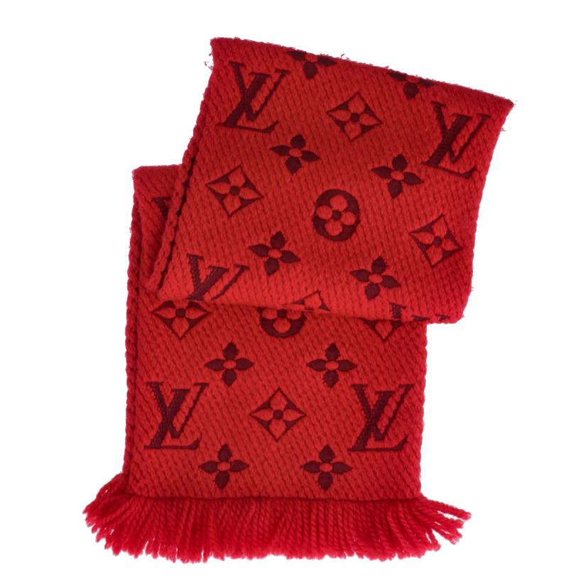 LV ルイヴィトン/LV エンシャルブロゴマニアレッドマフラー//ABランク/18