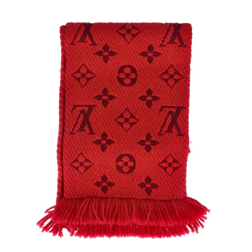 LV ルイヴィトン/LV エンシャルブロゴマニアレッドマフラー//ABランク/18