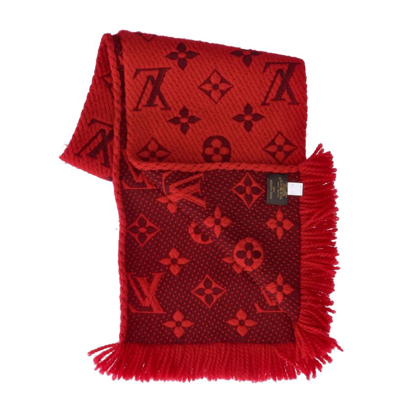LV ルイヴィトン/LV エンシャルブロゴマニアレッドマフラー//ABランク/18