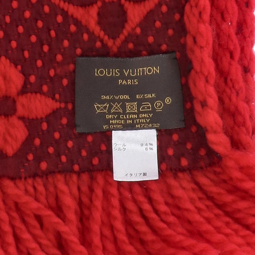 LV ルイヴィトン/LV エンシャルブロゴマニアレッドマフラー//ABランク/18