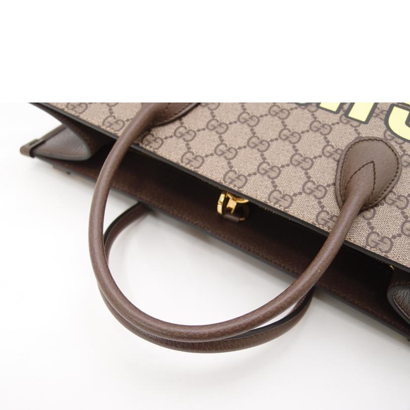 GUCCI グッチ/GGスプリームチェリープリント2wayトート/ブラウン/703264//493***/Aランク/69