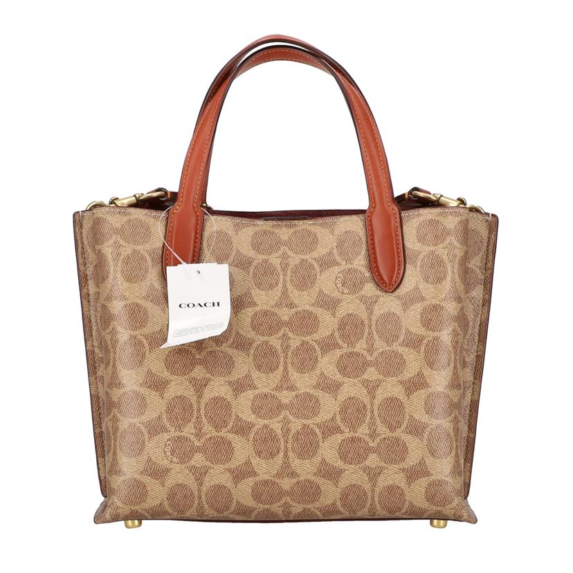 COACH コーチ/ウィロウ トートバッグ24/シグネチャー/C8562//J23**/Sランク/06