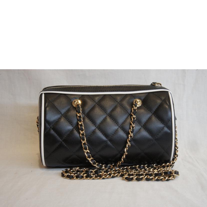 CHANEL シャネル/ラムスキンミニチェーンドラムボストンバッグ2WAYバイカラー/AP4515//NAL*****/SAランク/92