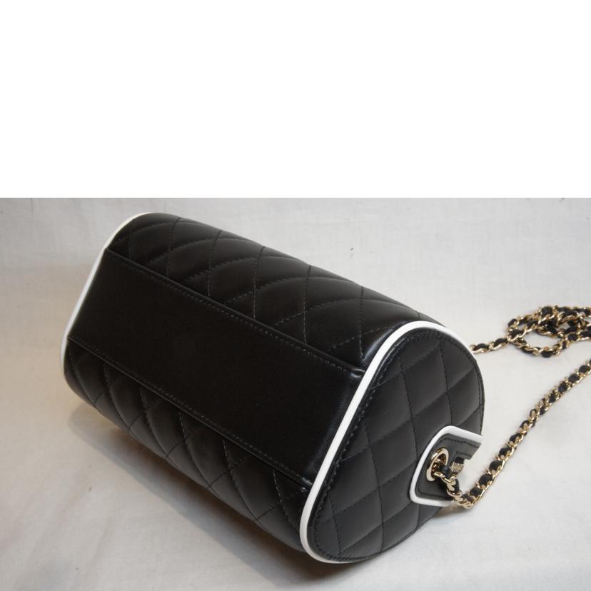 CHANEL シャネル/ラムスキンミニチェーンドラムボストンバッグ2WAYバイカラー/AP4515//NAL*****/SAランク/92