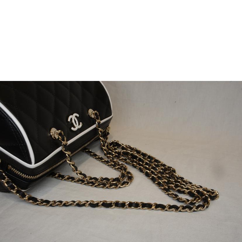CHANEL シャネル/ラムスキンミニチェーンドラムボストンバッグ2WAYバイカラー/AP4515//NAL*****/SAランク/92
