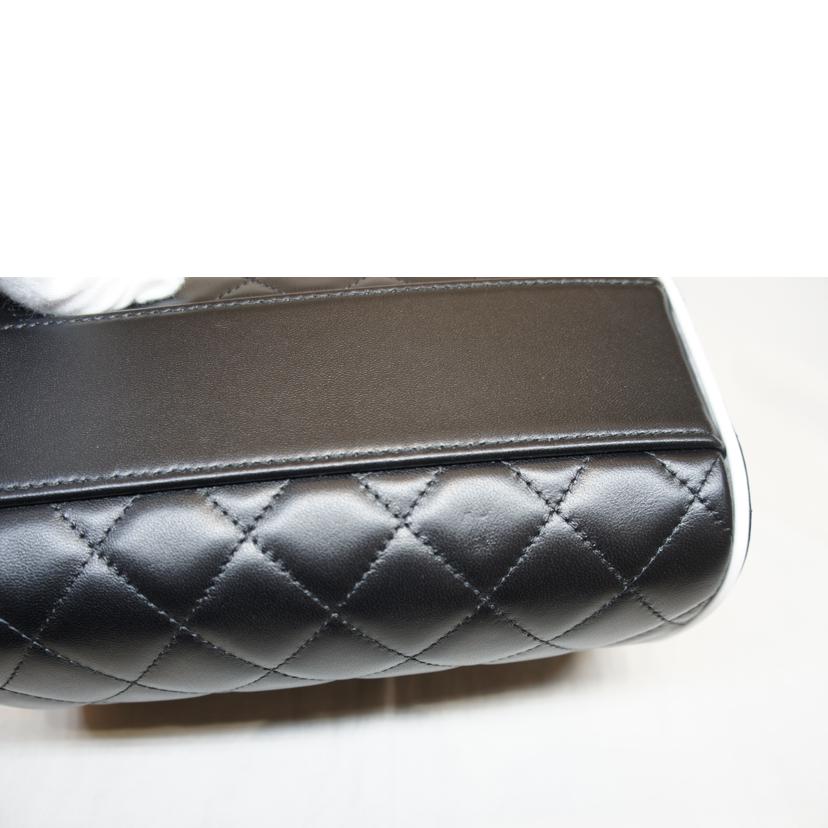 CHANEL シャネル/ラムスキンミニチェーンドラムボストンバッグ2WAYバイカラー/AP4515//NAL*****/SAランク/92