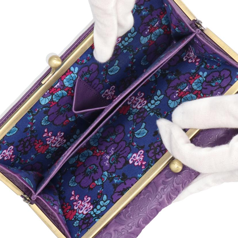 ANNA SUI アナスイ/ガマ口/二つ折り長財布/パープル/316110//Aランク/18