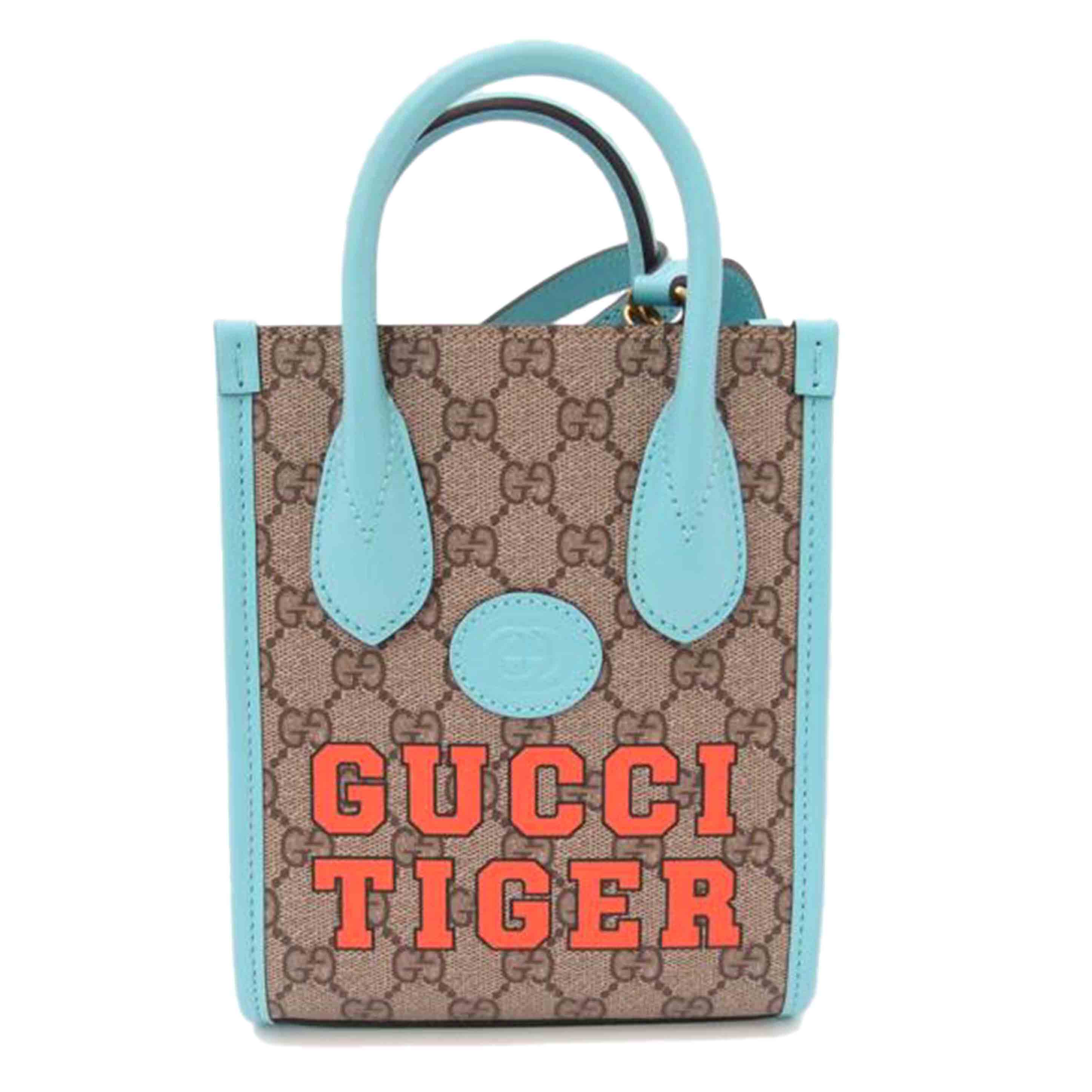 GUCCI グッチ/GGスプリームインターロッキングGミニ2wayトート/ブルー系/671623//520***/SAランク/69