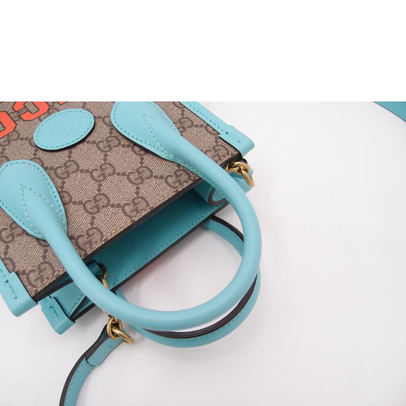 GUCCI グッチ/GGスプリームインターロッキングGミニ2wayトート/ブルー系/671623//520***/SAランク/69