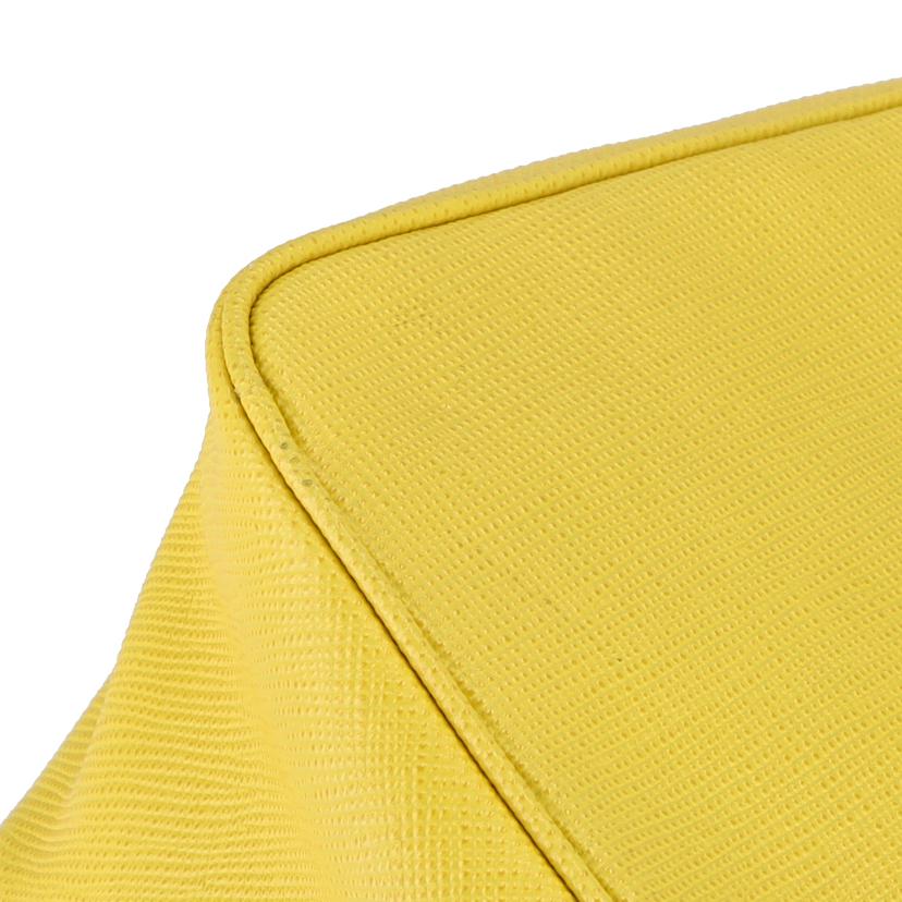 PRADA プラダ/トライアングルショルダーサフィアーノレザーイエロー/2VH155//Aランク/93