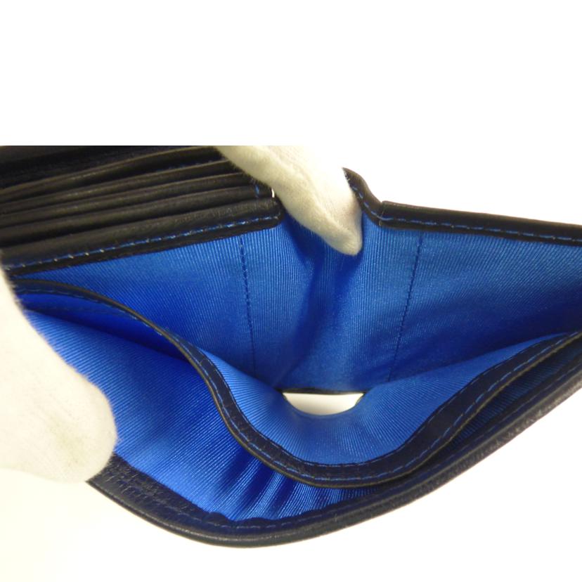 北海道鞄/鹿革折財布//Aランク/64