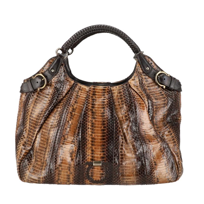 Ferragamo フェラガモ/フェラガモ/ガンチーニパイソンレザーハンド/GG-21C210//ABランク/75