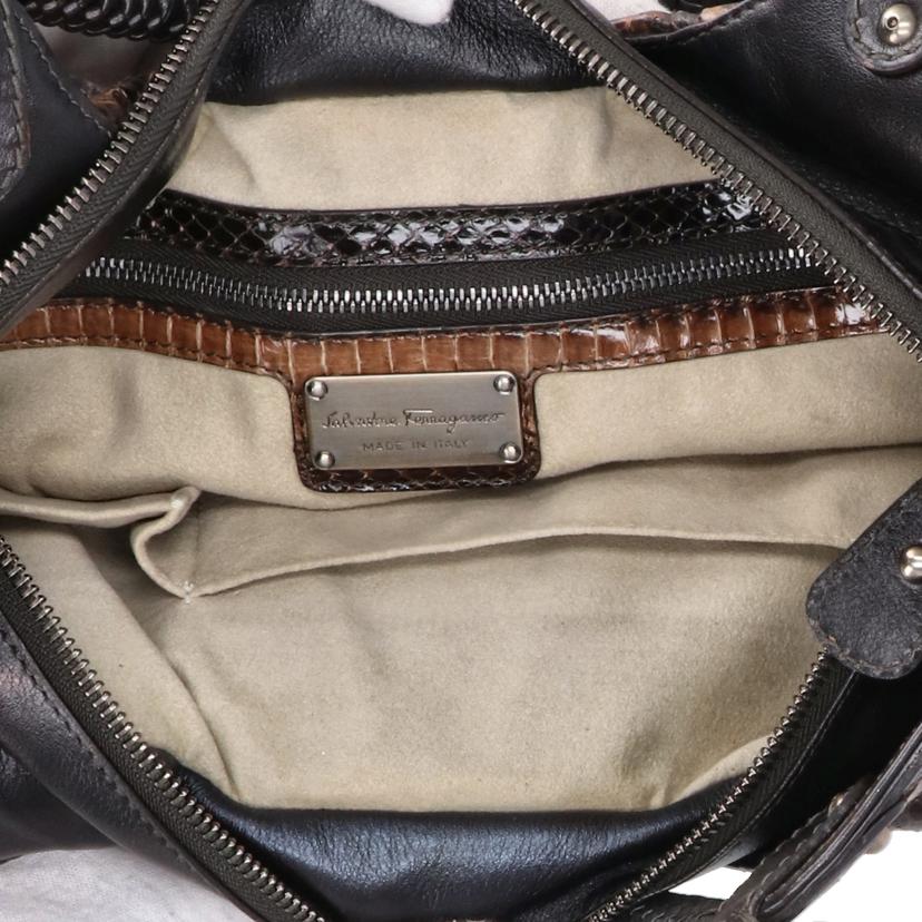 Ferragamo フェラガモ/フェラガモ/ガンチーニパイソンレザーハンド/GG-21C210//ABランク/75