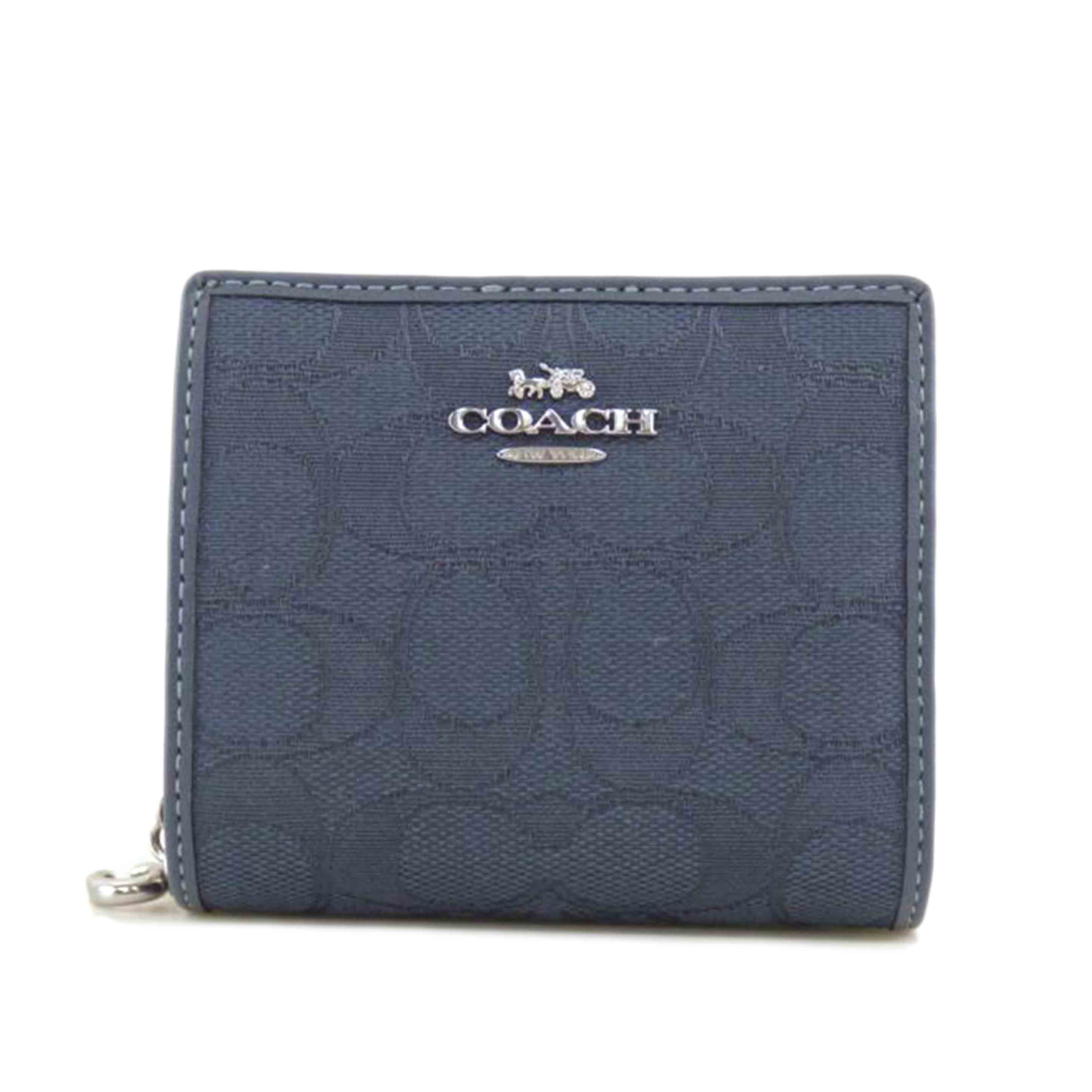 COACH コーチ/シグネチャーキャンバスレザー2つ折りコンパクト財布/CU401//F24**/ABランク/64