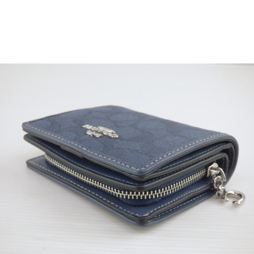 COACH コーチ/シグネチャーキャンバスレザー2つ折りコンパクト財布/CU401//F24**/ABランク/64