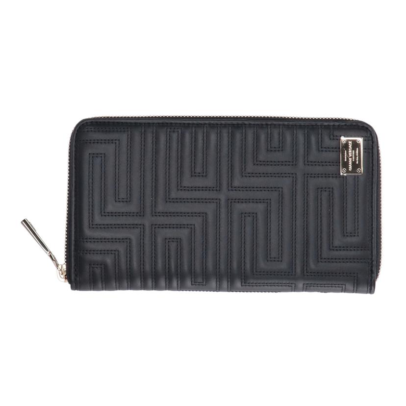 VERSACE ヴェルサーチ/ヴェルサーチラウンドファスナー長財布/ブラック//ABランク/75