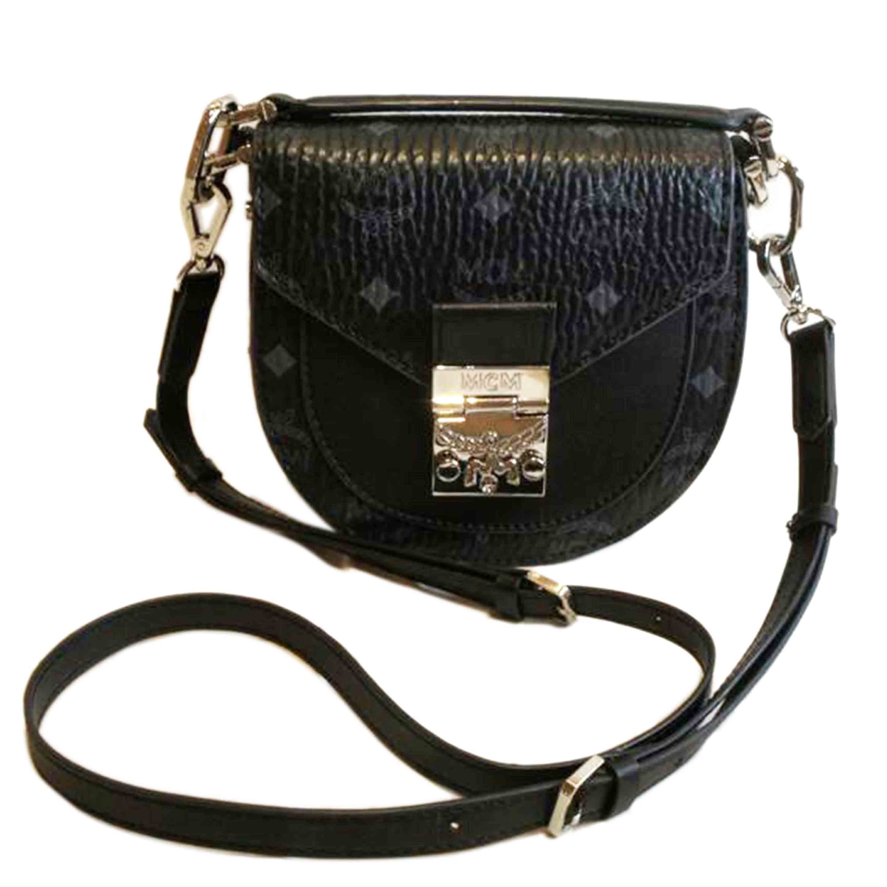 MCM エムシーエム/パトリシアロゴグラム2WAYブラック//ABランク/92