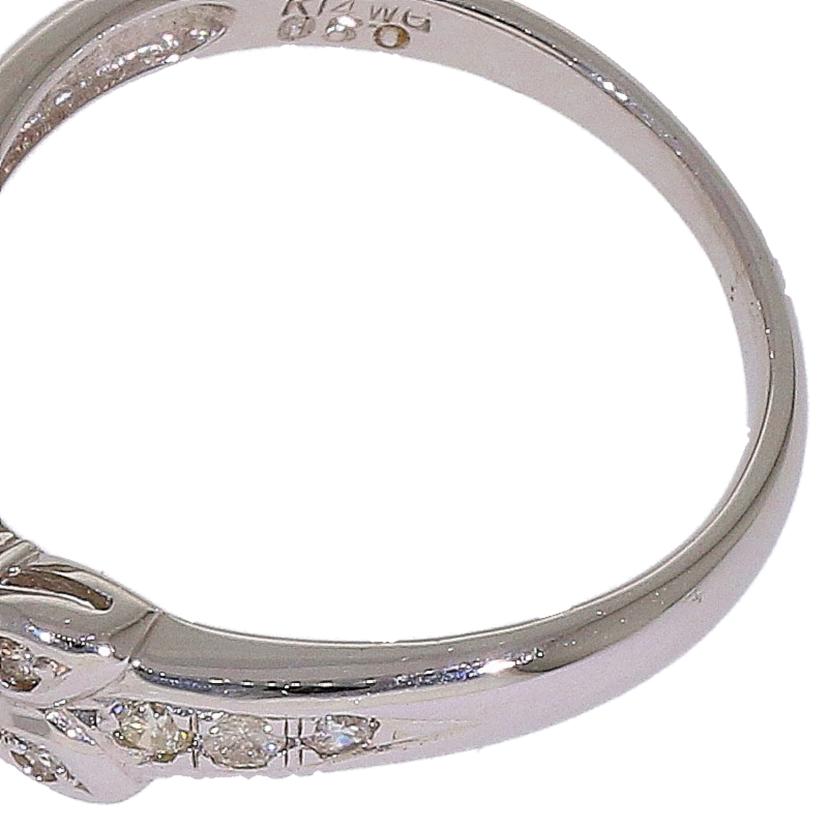 / K14WGダイヤリング0.50ct//ABランク/63
