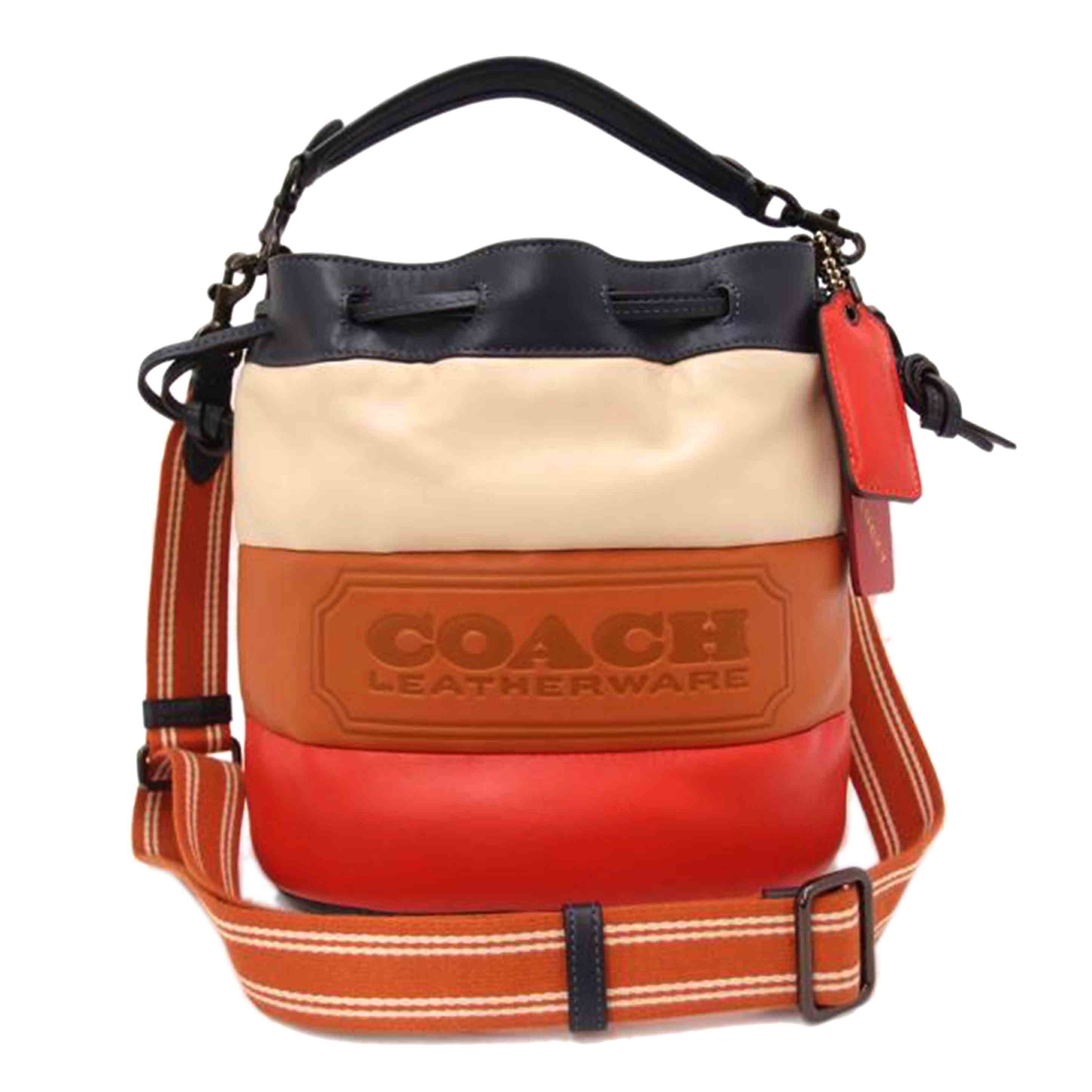COACH コーチ/◎カラーブロックフィールドバケット2wayショルダー/バイカラー/C6843//J21**/Aランク/69