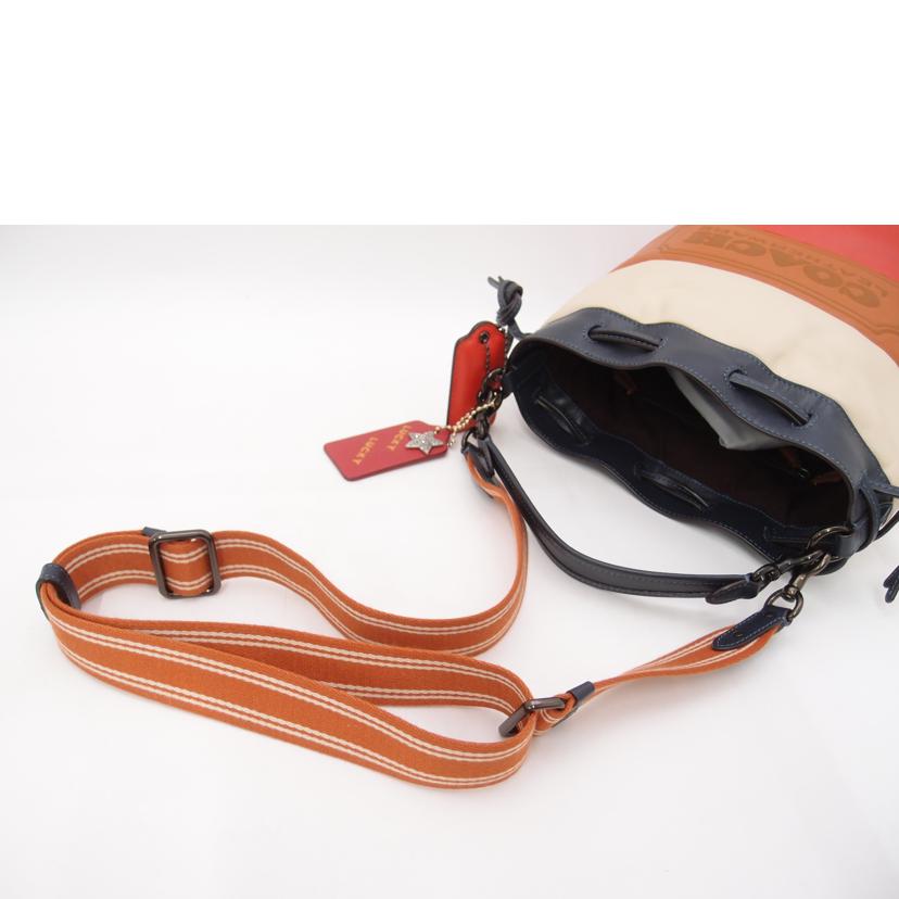 COACH コーチ/◎カラーブロックフィールドバケット2wayショルダー/バイカラー/C6843//J21**/Aランク/69