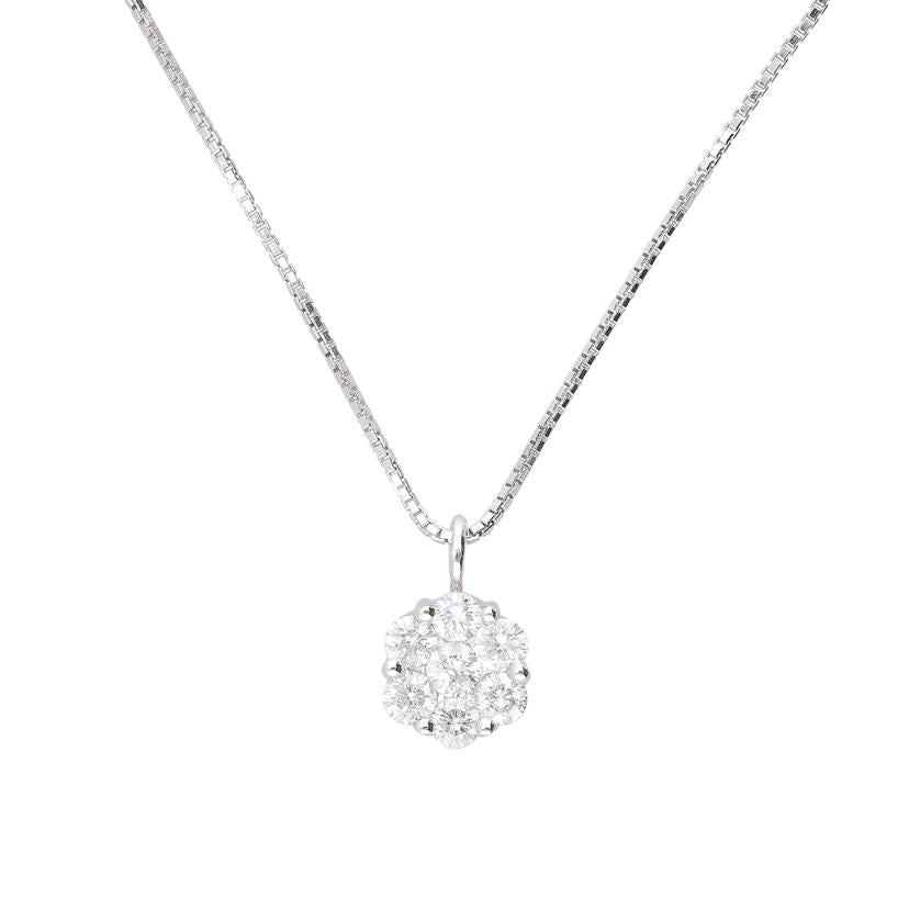 / K18WGダイヤネックレス1.00ct//Aランク/92