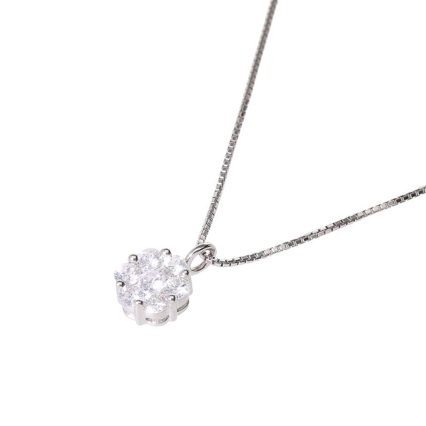 / K18WGダイヤネックレス1.00ct//Aランク/92