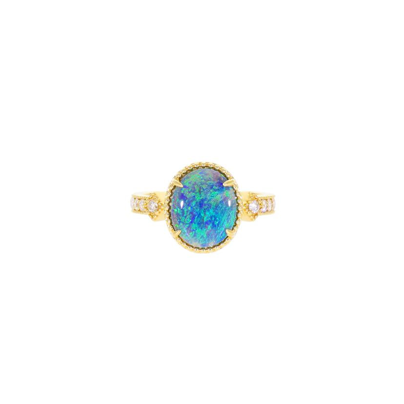 /◎ K18ブラックオーパールダイヤリング1.68/D0.23ct//Aランク/59