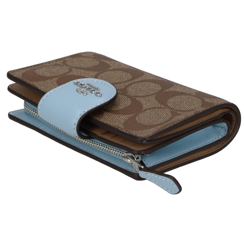 COACH コーチ/PVCシグネチャー/L字ジップコンパクトウォレット/C0082//C22**/Aランク/18