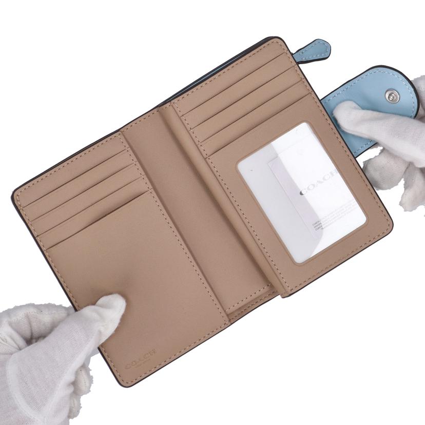 COACH コーチ/PVCシグネチャー/L字ジップコンパクトウォレット/C0082//C22**/Aランク/18