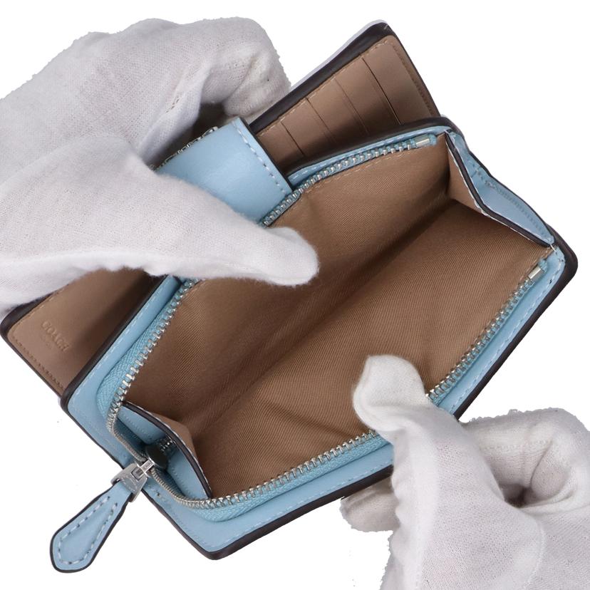 COACH コーチ/PVCシグネチャー/L字ジップコンパクトウォレット/C0082//C22**/Aランク/18