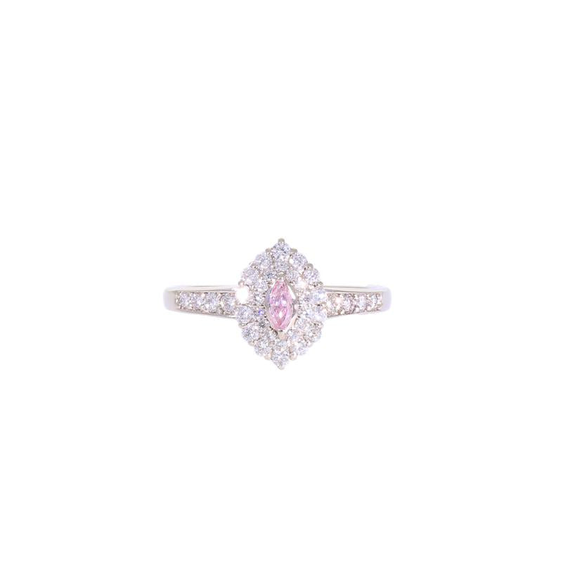 /◎Pt900ピンクダイヤリング0.080/0.36ct ソ//Aランク/59