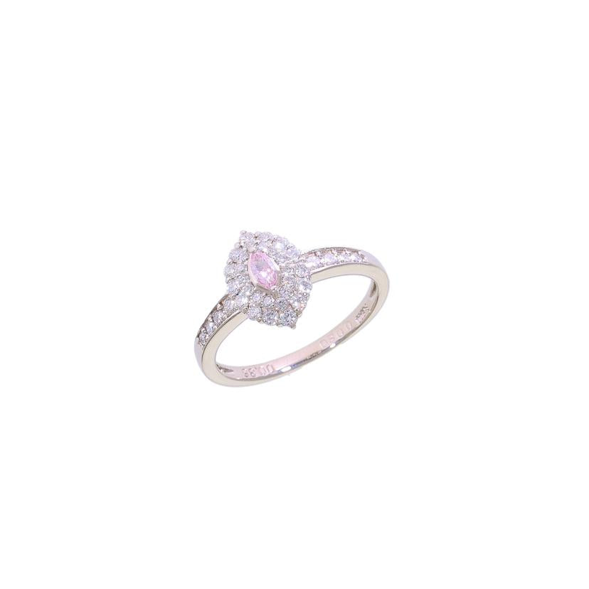 /◎Pt900ピンクダイヤリング0.080/0.36ct ソ//Aランク/59