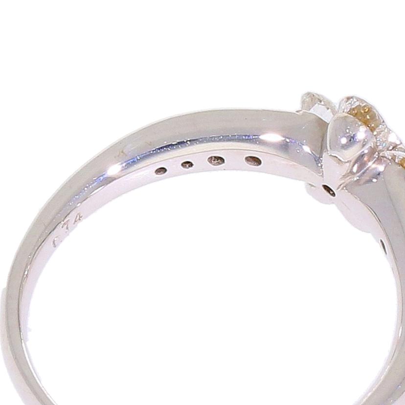 / K18WGダイヤリング0.740ct//ABランク/65