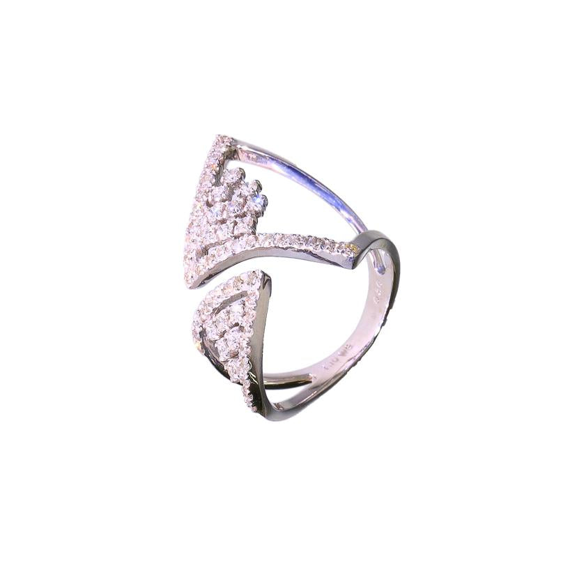 / K10WGダイヤリング0.50ct//Aランク/63