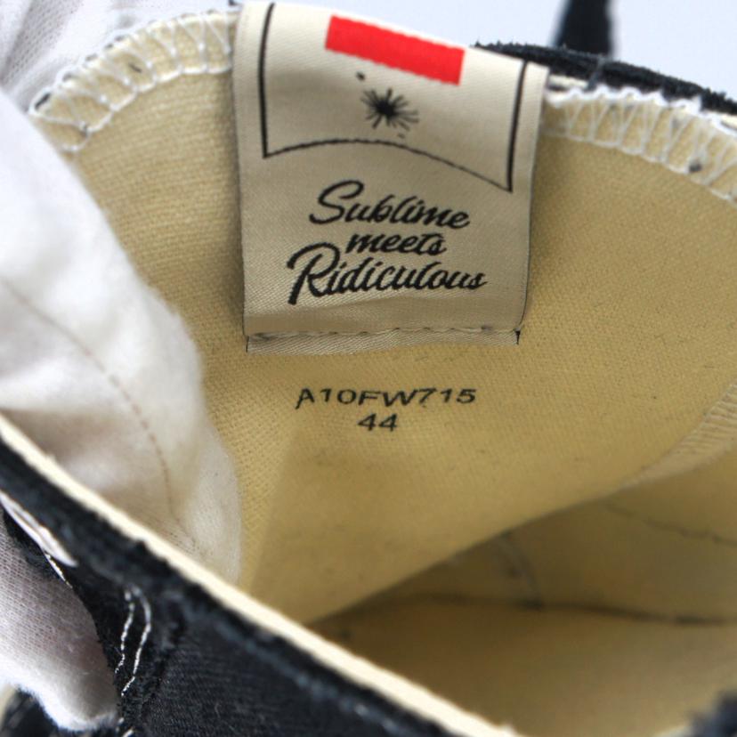 MIHARA YASUHIRO メゾンミハラヤスヒロ/ハンクロー/ミックスマテリアルダメージ加工スニーカー/A10FW715//サイズ:44/Aランク/91