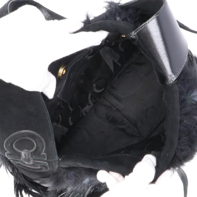 Ferragamo フェラガモ/フェザー/レザーワンショルダーバッグ//D21****/ABランク/18