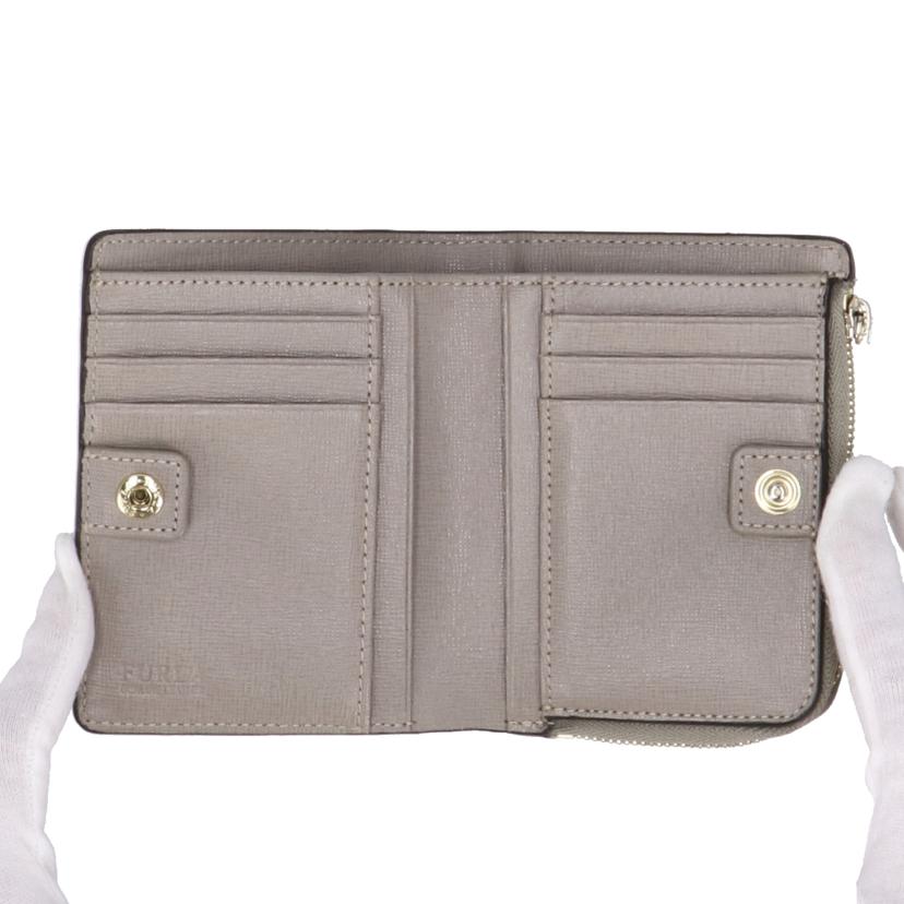 FURLA フルラ/L字ジップ/二つ折りコンパクト財布/グレー//ABランク/18