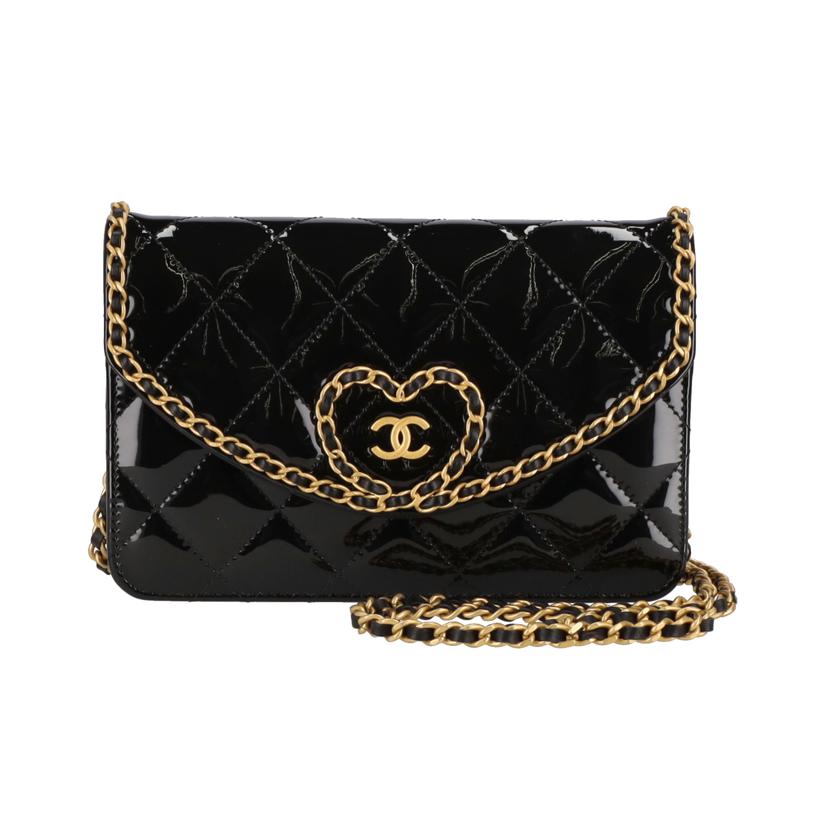 CHANEL シャネル/マトラッセパテントハートチェーンショルダー/エナメル/AP4900//CP4*****/Aランク/75