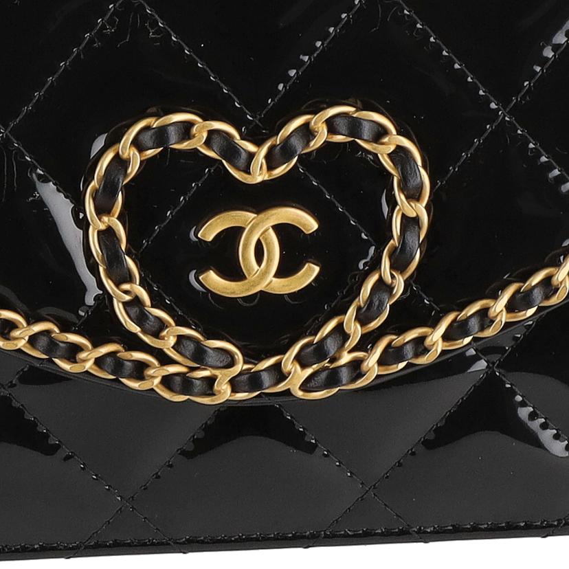 CHANEL シャネル/マトラッセパテントハートチェーンショルダー/エナメル/AP4900//CP4*****/Aランク/75